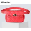 Bolsas de noite Mihaivina Moda Bolsa de cintura de couro Feminino Pacote de bolsa de peito Fanny Femal Bolsas de cinto xadrez Bolsas para telefone de viagem com dinheiro para o quadril J230609