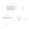 左手と左手6ポイント510Style Tremolo System Bridge10.5mmステンレス鋼 /真鍮 /チタン合金サドルとブロック