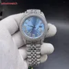 Fashion Blue Dial Roman Numbers Watch