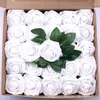 Fleurs décoratives 25 pièces mousse PE artificielle Rose fausse fleur bouquet de mariée mariage décoration de la maison bricolage Scrapbooking artisanat