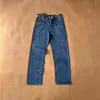 Chromees Hearts Jeans Designer Jeans Cheans Hearts Denim Chromes Ch Sanskrit Washed Straight Jean Charses HeartsパーカーゆるいCrucifix Applique for Pants 7126