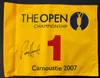 Padraig Harrington Autographié Signé Signatured Auto Collectable MASTERS Open Golf Pin Flag