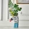 Jardinières Pots Tête D'animal En Forme De Succulent Pot Mignon Résine Fleurs Séchées Petit Bonsaï Plante Minuscule Décoration Cadeau pour La Maison Bureau Jardin 230608