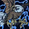 Męskie koszulki Lightning Eagle Graffiti krawat z krótkim rękawem T-shirt Mężczyźni luźne 230608