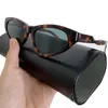 Óculos de sol FASHION Unissex Pequeno Cateye UV400 Trendy 0207SB 54-17-140 Óculos Polariz de Perna de Design Torcido Individual