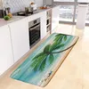 Tappetini da bagno Ocean Seaside Kitchen Mat Coconut Tree Beach Hawaiian Nature Scenery Room Tappeto lungo Home Bagno Decor Tappeto antiscivolo