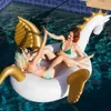 夏の水のおもちゃ玩具インフレータブル折りたたみ折りたたみ浮遊スイミングプール夏のゴールデン馬に乗って水玩具水泳リング大きな動物のライディング