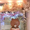 Decorative Flowers Artificial Cherry Tree Combination Pink Branch Silk DIY Flower Wall Wedding Decoration Home