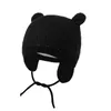 Boinas Chapéu Bebé Menino Inverno Earflap Gorro Menina Malha Velo Forro Orelhas Outono Quente Acessório de Esqui Para Crianças Crianças