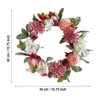 装飾的な花ハンドメイドハイブリッド人工花花輪ピンクの白い花輪のための結婚式の装飾用品