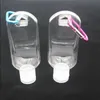 50 ml tom alkoholsprayflaska med nyckelring krok klar transparent plast handrensningsflaskor för resor dtucx