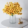Decorative Flowers 22 Heads Autumn Silk Daisy Bouquet Christmas Decorations Vase For Home Wedding Household Products Artificial