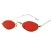 Gafas de sol Gafas ovaladas pequeñas Clásico Hippie Sol redondo Hombres Hombres Lindos tonos rojos para mujeres Gafas de sol Gafas de sol