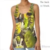 Heren Trainingspakken Zomer Grappige Print Mannen Tank Tops Vrouwen Shrek Beach Shorts Sets Fitness Vest