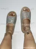 Slippers 2024 Internet famous womens shoes with diamond surface fine glitter thick soled slippers sandals and slippers slides per T240301