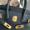 Handbag Platinum Tote Designer Leather Bag Handmade Wax Thread 30 Litchi Pattern German Calf Togo Sewn Fnic