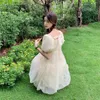 Платья для вечеринок Slpbely Женское платье французское летнее сетка пузырьковое рукав Первый любимый сладкий фея темперамент ветра тонкая нежная принцесса