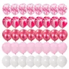 Andra evenemangsfestleveranser 40st 10 tum rosa blå ballonger Set Confetti Agate Latex för födelsedag Baby Shower Wedding Decor 230608