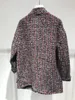 Vestes pour femmes 2023 automne piste femmes Tweed veste manteaux petit parfum long manteau de laine manches point ouvert grande taille vêtements d'extérieur