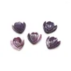 Charms Purple Shell Flower Pendants High-quality Fashion Jewelry Natural Seashell Carved For DIY Necklace Earring Making