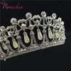 Bröllopshår smycken Classic Princess Diana Crown Crystal Pearl Bridal Tiara Crowns Accessories Re3049 230609