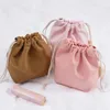 Jewelry Pouches 2Pcs/Lot Super Quality Canvas Makeup Bags Drawstring Colorful Cotton Gift Can Print Logo