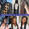 Lace Wigs 360 Knotless Braids Full Lace Wig 36'' Long Box Gevlochten Kanten Voorpruiken met Babyhaar Ombre Synthetische Kant Frontale Damespruik 230608