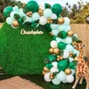 Autres fournitures de fête d'événement Kit de guirlande d'arc de ballon vert Wild One Jungle Safari Décoration de fête d'anniversaire Baby Shower Boy 1er anniversaire Chaîne de ballon en latex 230608