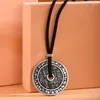 Pendentif Colliers Chinois Montagne Fantôme Fleur Argent Bagua Paix Fermoir Collier Pour Hommes Femmes Lien Chaîne Bijoux Cou 2023 Streetwear