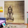 Curtain Custom Egyptian Statues Shower Fabric Bedroom Decor Polyester Multi-size Print Curtains Drapes