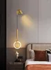 Lampade da parete Moderne applique in vetro cristallo Sala da pranzo Imposta luci per interni rustiche Smart Bed Led Light Exterior