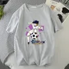 Camisetas Masculinas Captain Tsubasa Estampado Man Camisa Esporte Estilo Camiseta de Alta Qualidade Moda Confortável Manga Curta Masculina