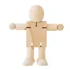 Einfache DIY weiße Malmale Graffiti Holzfigur Kinder Tischdekoration Ornamente Joint Puzzle Puppet Toy