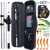 Mulinello Canna Combo Sougayilang 1.98m M Potenza Fibra di Carbonio 4 Sezioni Casting 12 1BB Sinistra Destra Baitcsting Fishing Set 230609