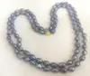 Chaînes femmes bijoux 9x10cm 115cm 45 ''collier noir bleu gris violet couleurs perle fait à la main véritable culture d'eau douce cadeau