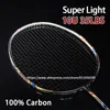 Badminton Rackets 1pcs Super Light 10U 100% kolfiber G5 13 kg Professional Training Racquet Strängd med väskor Sport för vuxen 230608
