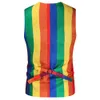Garnitury męskie Blazers Rainbow Stripes kamizelka moda British koreańska wersja odzieży