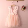 Meisjes Jurken XMAS Lace Tulle Flower Gown Fancy Dridesmaid Dress Sundress Thanksgiving 230608