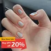 Fałszywe paznokcie 24pcs/paski fałszywe paznokcie na łatce francuskie pełne pokrycie krótkie manicure zużycie ponownego użycia