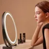 Miroir de maquillage avec lumière LED pour voyager Miroir de courtoisie portable avec grossissant 10X Miroir cosmétique Compect pour cadeau de chambre