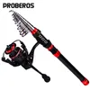 Rod Reel Combo PROBEROS Fishing and Kit 1.8 3.6m Carbon Fiber 5.0 1 Spinnin Telescopic Pole Set 230609