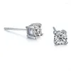 Boucles d'oreilles à tige classique 1Ct chaque 6.5mm D Moissanite platine 950 boucle d'oreille pour elle bijoux de cérémonie femme cadeau Saint-Valentin