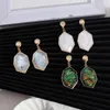 Dangle Earrings E7592 ZWPON Iridescent Resin Geomatric Irregularity Heptagon Drop For Women Brand Boutique Jewelry Geometric