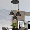 Nouveau Style lampes suspendues Loft suspension lampe rétro suspension abat-jour pour cuisine salle à manger chambre éclairage à la maison E27
