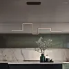 Hanglampen Moderne Eenvoudige Stijl LED Lamp Voor Eetkamer Keuken Bar Woonkamer Plafond Kroonluchter Zwart Art Design Hanglamp