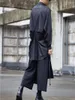 Мужские брюки мужские брюки Оригинальный дизайн повседневный и зимний японские темные черные мужчины женщины Тот же стиль парикмахерская широкая юбка для ног Z230728