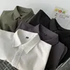 Casual overhemden voor heren, katoen, lange mouwen voor heren, modetrends, effen kleding, tieners, grote maten, knopen, blouses, zakelijk