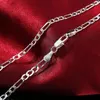 Chains 4MM S925 Sterling Silver 16/18/20/22/24/26/28/30 Inches Full Side Chain Necklace For Men Women Fashion Jewelry