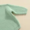 Pullover Lioraitiin 05years幼児の赤ちゃんの丸いネックセーター冬の温かい長袖キャンディーカラーニットプルオーバー230608