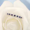 Bröllopsringar AAW 10K White Gold Lab Sapphire 021ct 015ct Ring for Women Handmade Engagement Brud Anniversary Gift Fina smycken 230608